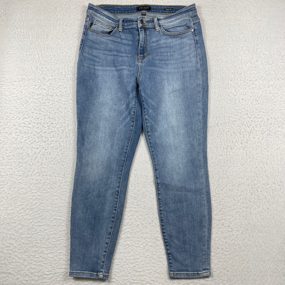 Judy Blue Jeans Womens 13/31 Blue Stretch Slim Fit High Rise Casual JB82176MD